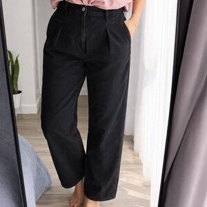 Uniqlo wide leg black jeans